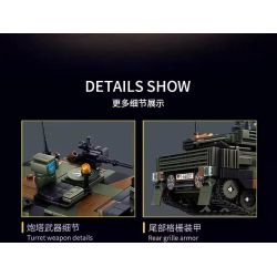 Le Yi 66097 Leoparo 2A6 Tank Xếp hình lắp ráp ghép mô hình Xe tăng chiến đấu chủ lực Leopard 2A6