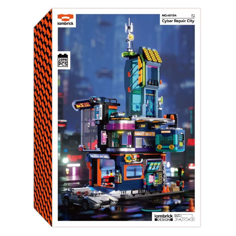 iambrick 40104 Cyber Repair City Xếp hình lắp ráp ghép mô hình Thành phố bảo trì mạng