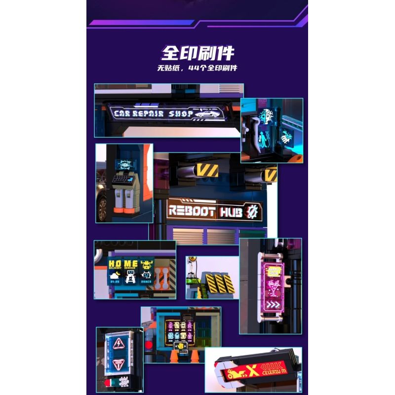 iambrick 40104 Cyber Repair City Xếp hình lắp ráp ghép mô hình Thành phố bảo trì mạng