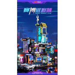 iambrick 40104 Cyber Repair City Xếp hình lắp ráp ghép mô hình Thành phố bảo trì mạng