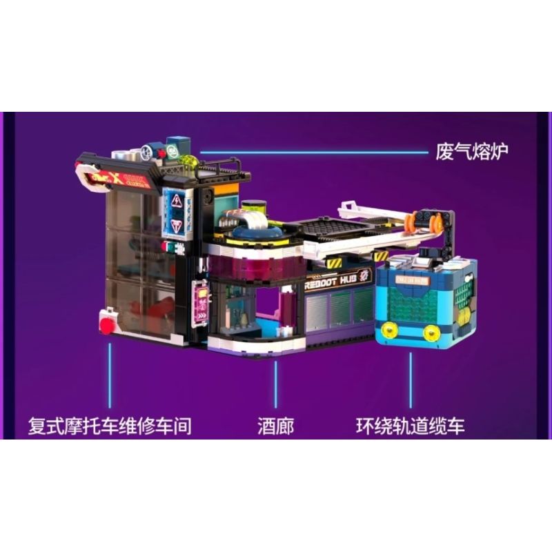 iambrick 40104 Cyber Repair City Xếp hình lắp ráp ghép mô hình Thành phố bảo trì mạng
