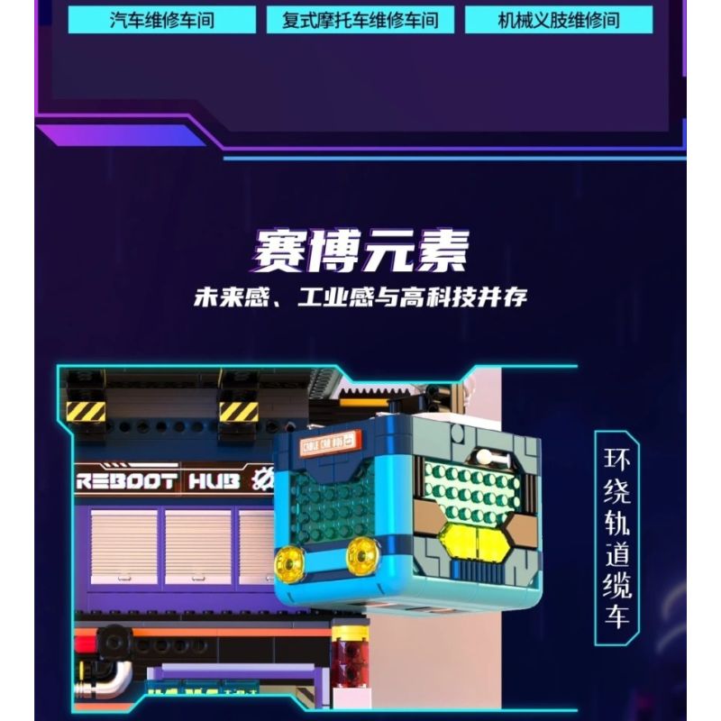 iambrick 40104 Cyber Repair City Xếp hình lắp ráp ghép mô hình Thành phố bảo trì mạng