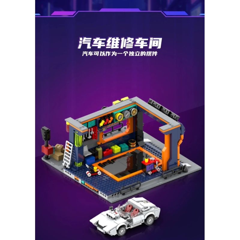 iambrick 40104 Cyber Repair City Xếp hình lắp ráp ghép mô hình Thành phố bảo trì mạng
