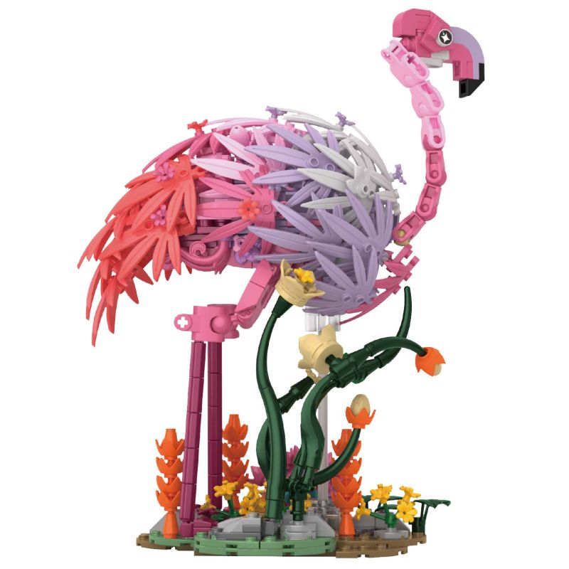 iambrick 31104 Dance of Feathers Xếp hình lắp ráp ghép mô hình Vũ điệu lửa lông chim hồng hạc