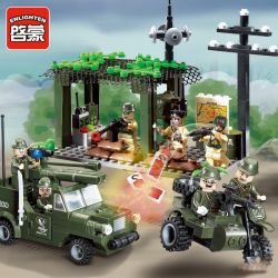Enlighten 809 Qman 809 non  TẤN CÔNG ĐỘT NHẬP bộ đồ chơi xếp lắp ráp ghép mô hình Military Army COMBATZONES DETECTION OF MILITARY Quân Sự Bộ Đội 285 khối