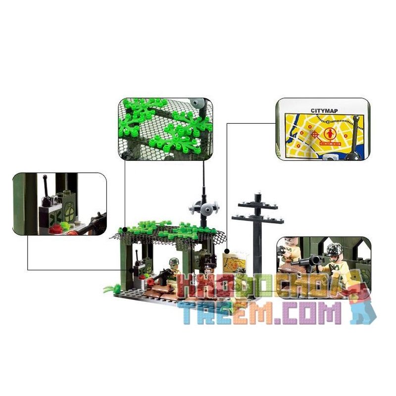 Enlighten 809 Qman 809 non  TẤN CÔNG ĐỘT NHẬP bộ đồ chơi xếp lắp ráp ghép mô hình Military Army COMBATZONES DETECTION OF MILITARY Quân Sự Bộ Đội 285 khối