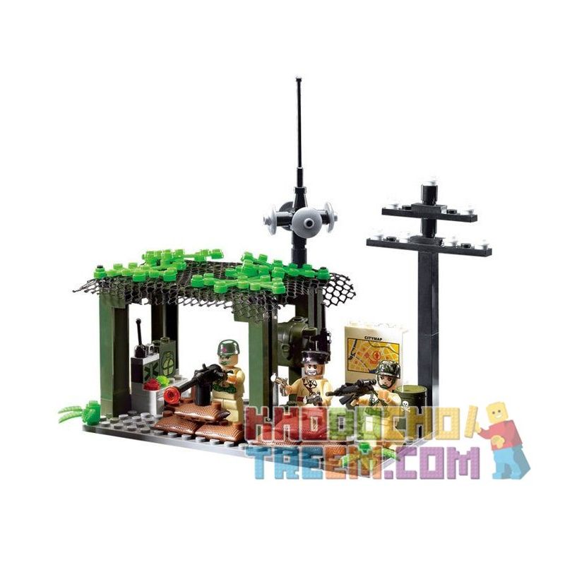 Enlighten 809 Qman 809 non  TẤN CÔNG ĐỘT NHẬP bộ đồ chơi xếp lắp ráp ghép mô hình Military Army COMBATZONES DETECTION OF MILITARY Quân Sự Bộ Đội 285 khối