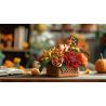 Nifeliz NF10325 Autumn Floral Basket Xếp hình lắp ráp ghép mô hình giỏ hoa mùa thu vàng