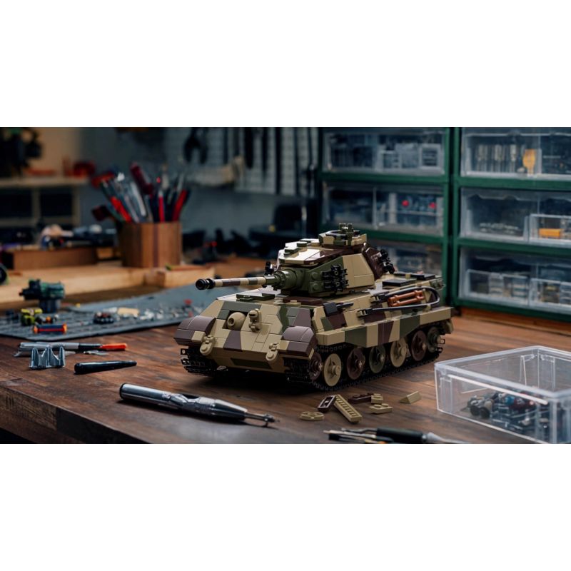 Nifeliz NF10315 King Tiger Tank Xếp hình lắp ráp ghép mô hình Xe tăng hạng nặng King Tiger