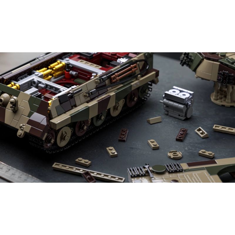 Nifeliz NF10315 King Tiger Tank Xếp hình lắp ráp ghép mô hình Xe tăng hạng nặng King Tiger