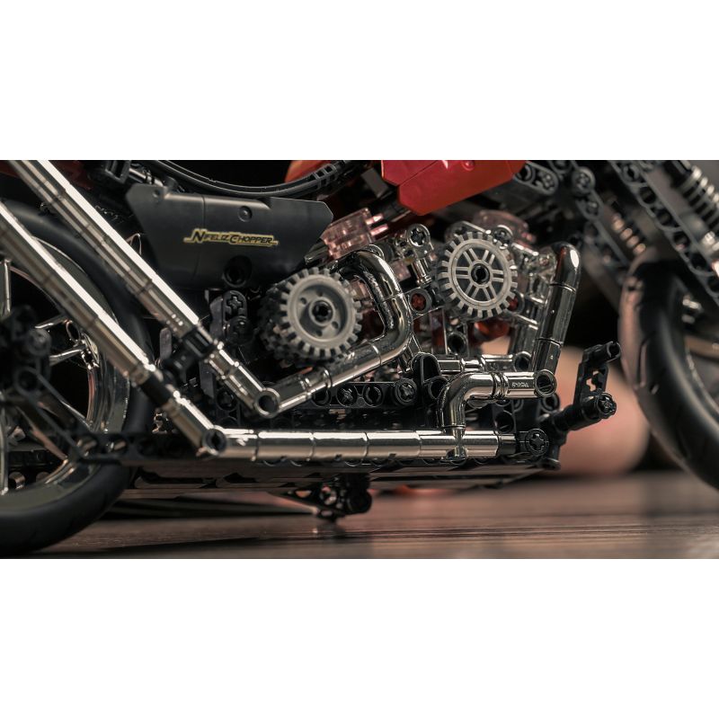 Nifeliz NF10308 Chopper Motorcycle Xếp hình lắp ráp ghép mô hình Xe máy tùy chỉnh theo phong cách retro của Mỹ