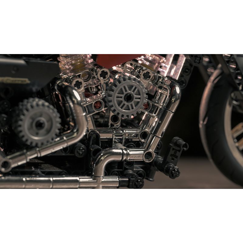 Nifeliz NF10308 Chopper Motorcycle Xếp hình lắp ráp ghép mô hình Xe máy tùy chỉnh theo phong cách retro của Mỹ