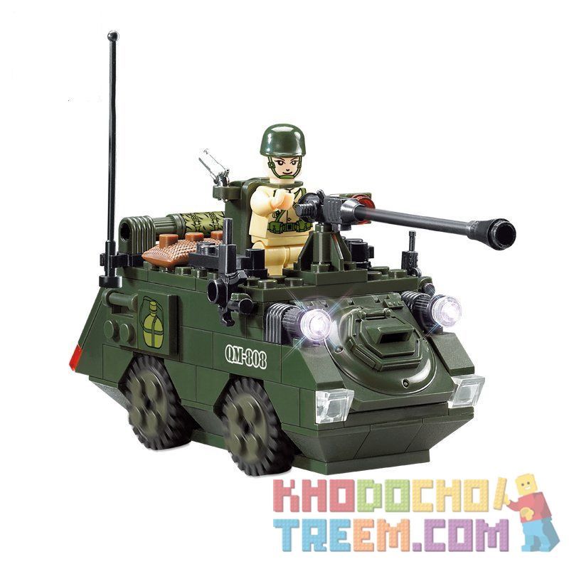 Enlighten 808 Qman 808 non  TIỀN ĐỒN bộ đồ chơi xếp lắp ráp ghép mô hình Military Army COMBATZONES OUTPOST Quân Sự Bộ Đội 187 khối