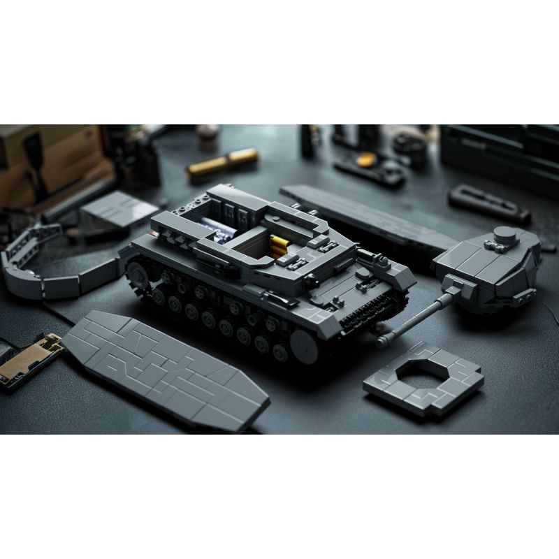 Nifeliz NF10312 Panzer IV G Military Tank Xếp hình lắp ráp ghép mô hình Xe tăng IV của Đức