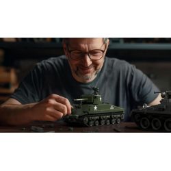 Nifeliz NF10313 Sherman Military Tank Xếp hình lắp ráp ghép mô hình Xe tăng M4 Sherman