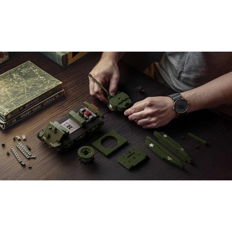 Nifeliz NF10313 Sherman Military Tank Xếp hình lắp ráp ghép mô hình Xe tăng M4 Sherman