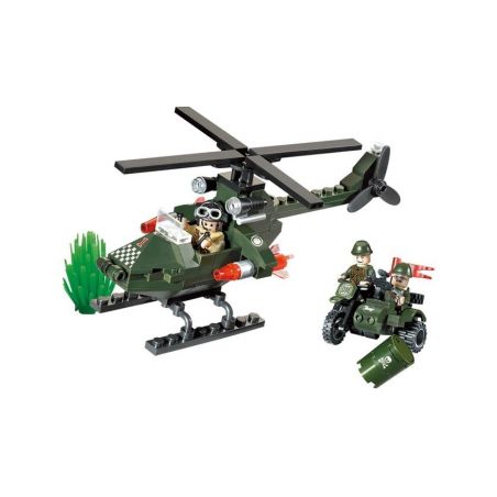 Enlighten 806 Qman 806 non  TRỰC THĂNG QUÂN SỰ bộ đồ chơi xếp lắp ráp ghép mô hình Military Army COMBATZONES CHASE Quân Sự Bộ Đội 119 khối