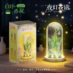 WOMA C2015 Eternal Flower Xếp hình lắp ráp ghép mô hình Ngôn ngữ hoa đèn đêm: Bai Lingxiang Ning