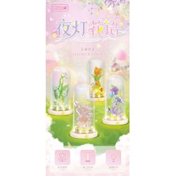 WOMA C2015 Eternal Flower Xếp hình lắp ráp ghép mô hình Ngôn ngữ hoa đèn đêm: Bai Lingxiang Ning