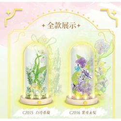 WOMA C2015 Eternal Flower Xếp hình lắp ráp ghép mô hình Ngôn ngữ hoa đèn đêm: Bai Lingxiang Ning