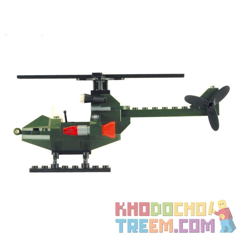 Enlighten 806 Qman 806 non  TRỰC THĂNG QUÂN SỰ bộ đồ chơi xếp lắp ráp ghép mô hình Military Army COMBATZONES CHASE Quân Sự Bộ Đội 119 khối
