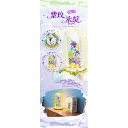 WOMA C2016 Eternal Flower Xếp hình lắp ráp ghép mô hình Ngôn ngữ hoa đèn đêm: Hoa hồng tím nở mãi