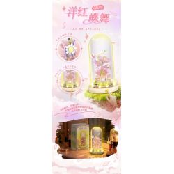 WOMA C2017 Eternal Flower Xếp hình lắp ráp ghép mô hình Ngôn ngữ hoa đèn đêm: hoa tulip sưởi ấm mặt trời