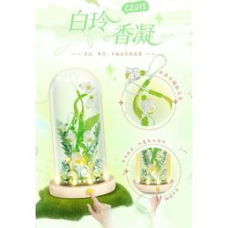 WOMA C2018 Eternal Flower Xếp hình lắp ráp ghép mô hình Ngôn ngữ hoa đèn đêm: múa bướm đỏ tươi