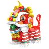 Forange FC8615 Fun Moving Yura Lion Dance Xếp hình lắp ráp ghép mô hình múa sư tử Yola