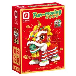 Forange FC8615 Fun Moving Yura Lion Dance Xếp hình lắp ráp ghép mô hình múa sư tử Yola