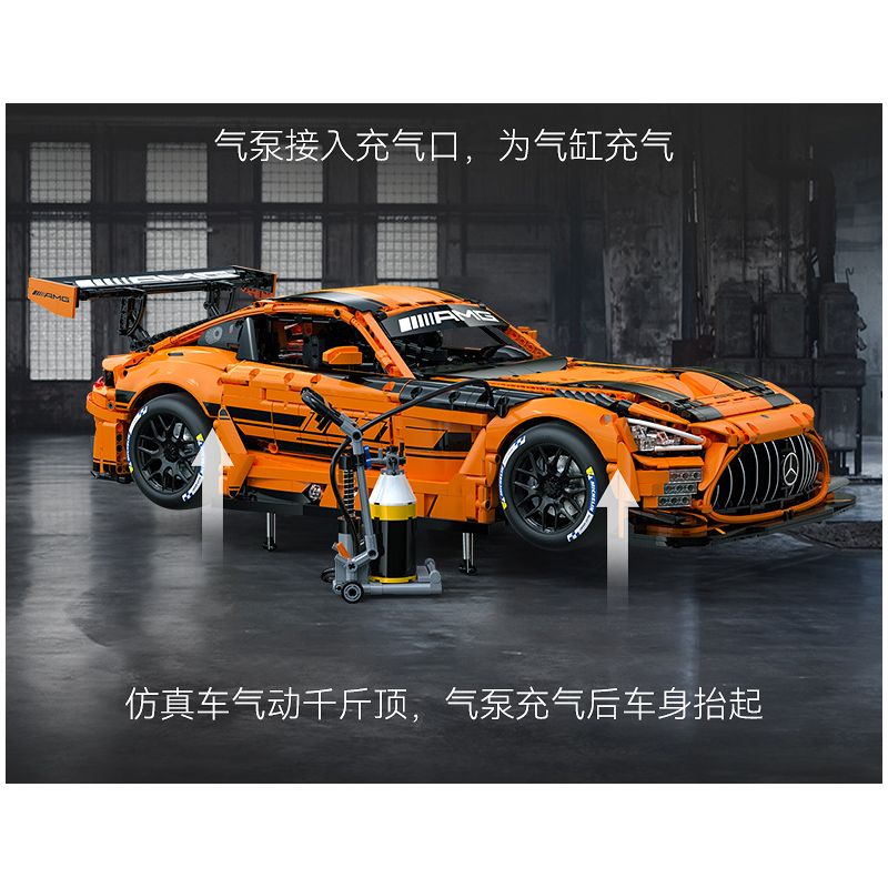 CaDA DoubleE C64008 Mercedes-AMG GT3 Xếp hình lắp ráp ghép mô hình Mercedes Benz AMG GT3