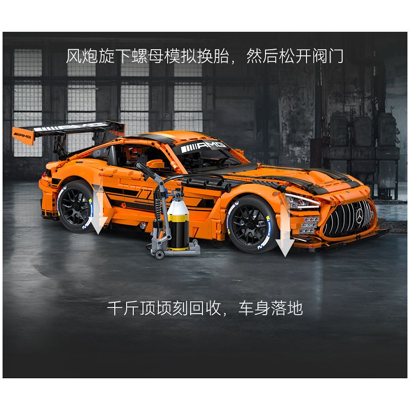 CaDA DoubleE C64008 Mercedes-AMG GT3 Xếp hình lắp ráp ghép mô hình Mercedes Benz AMG GT3