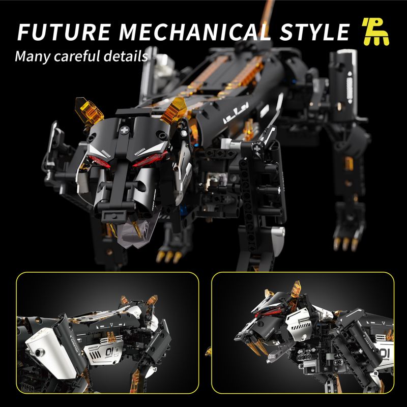 Takuki T1106 Dark Night Mechanical Leopard Xếp hình lắp ráp ghép mô hình Báo cơ khí đêm tối