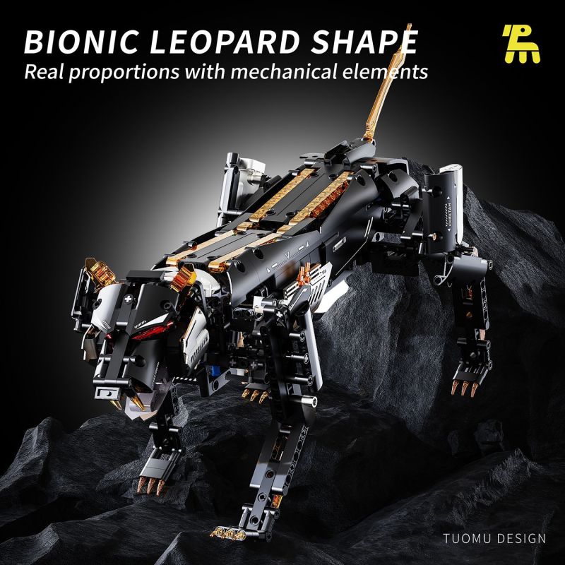 Takuki T1106 Dark Night Mechanical Leopard Xếp hình lắp ráp ghép mô hình Báo cơ khí đêm tối