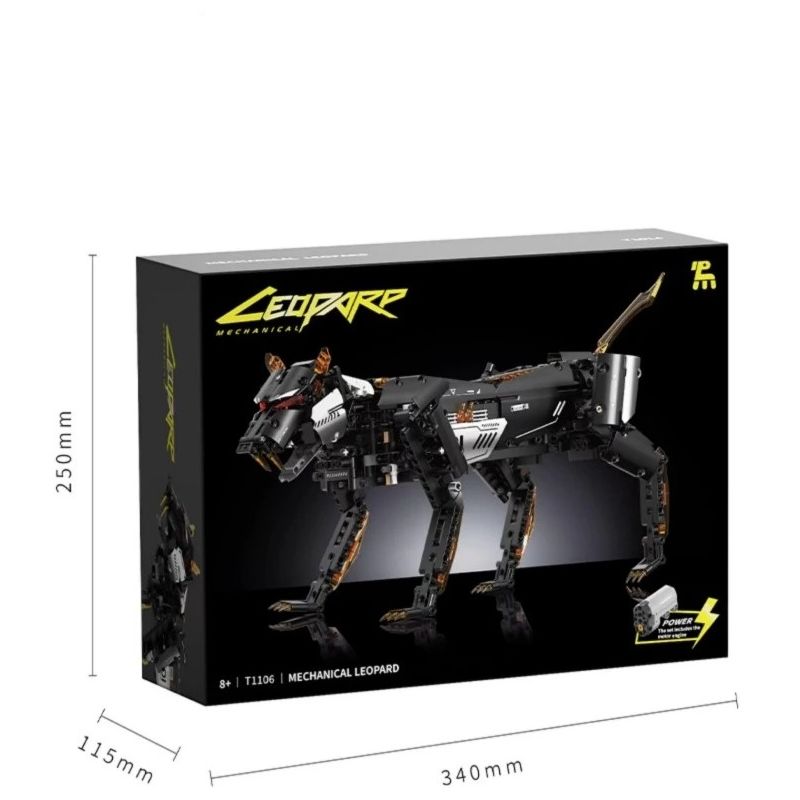 Takuki T1106 Dark Night Mechanical Leopard Xếp hình lắp ráp ghép mô hình Báo cơ khí đêm tối