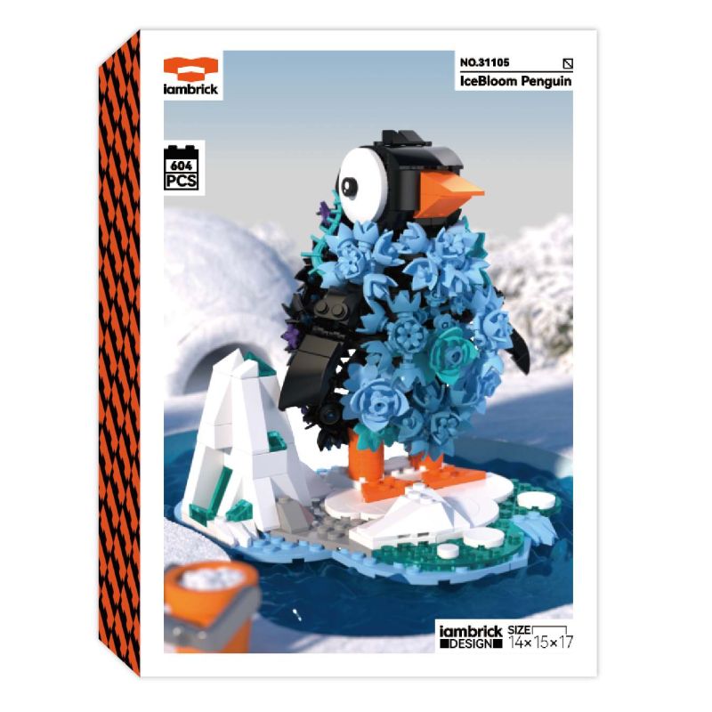 iambrick 31105 IceBloom Penguin Xếp hình lắp ráp ghép mô hình Chim cánh cụt hoa băng
