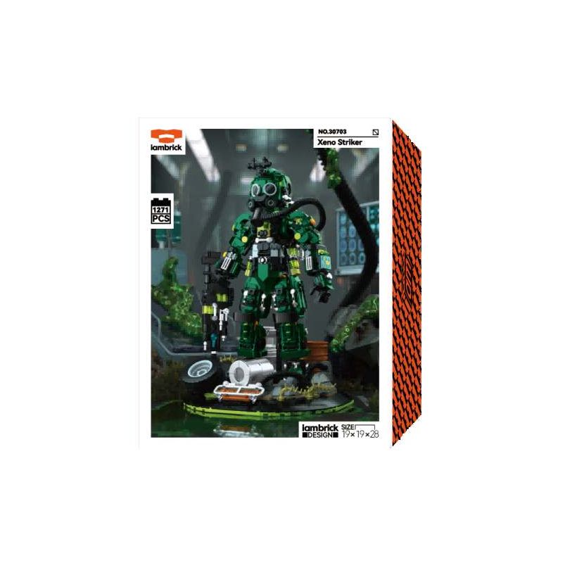 iambrick 30703 Xeno Striker Xếp hình lắp ráp ghép mô hình Người mắc bệnh dịch hạch