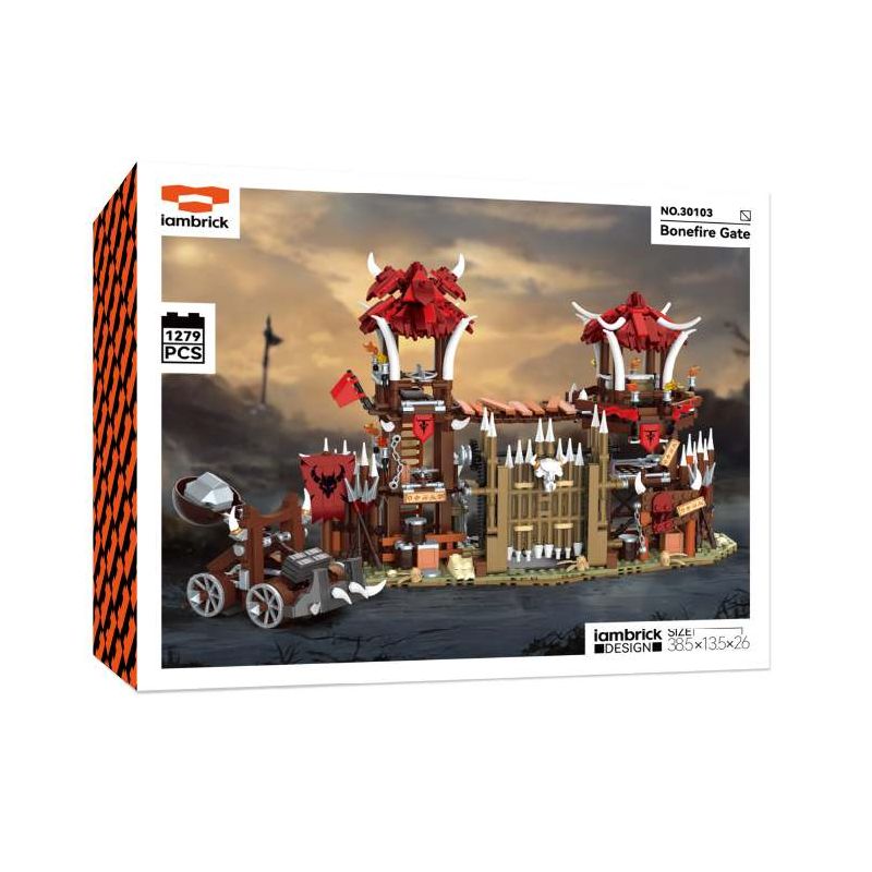 iambrick 30103 Bonefire Gate Xếp hình lắp ráp ghép mô hình Thẻ Đốt Xương