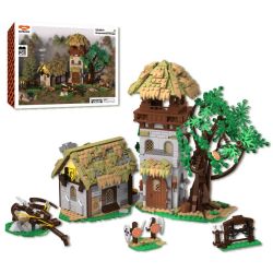 iambrick 30103 Greenwood Range Xếp hình lắp ráp ghép mô hình sân tập rừng xanh