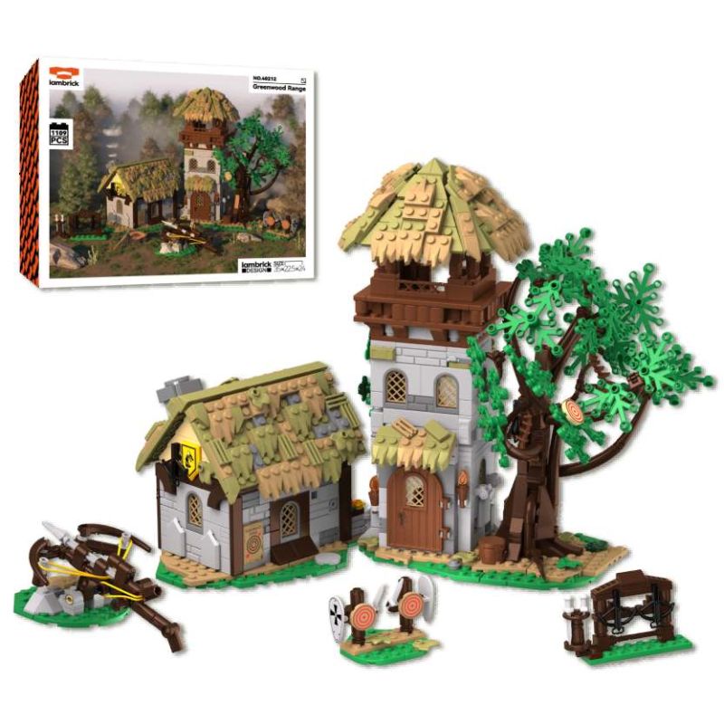 iambrick 30103 Greenwood Range Xếp hình lắp ráp ghép mô hình sân tập rừng xanh