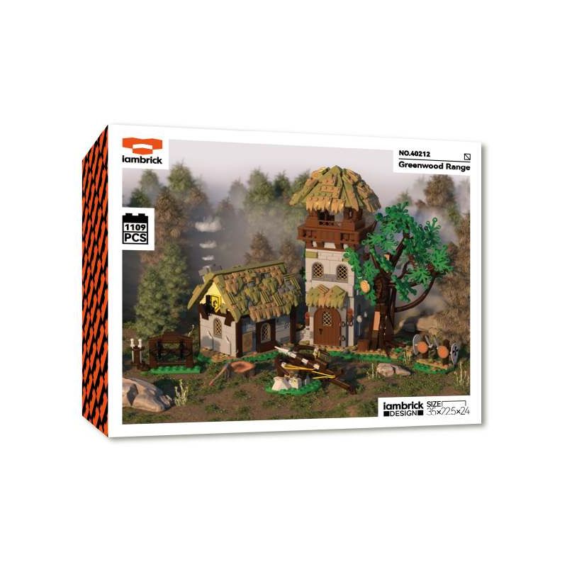 iambrick 30103 Greenwood Range Xếp hình lắp ráp ghép mô hình sân tập rừng xanh