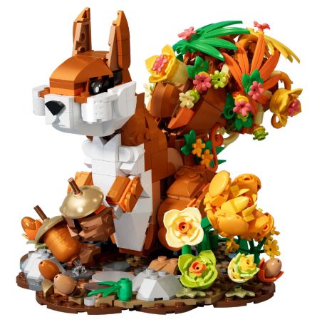 iambrick 31107 SquiRose Xếp hình lắp ráp ghép mô hình cây thông hoa hồng