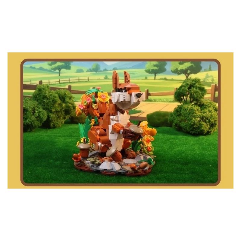 iambrick 31107 SquiRose Xếp hình lắp ráp ghép mô hình cây thông hoa hồng