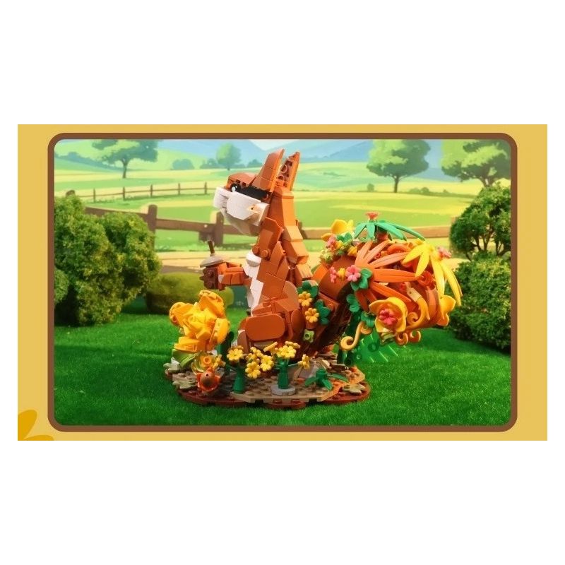 iambrick 31107 SquiRose Xếp hình lắp ráp ghép mô hình cây thông hoa hồng