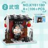KAZI GBL BOZHI KY81180 Mini Scene Xếp hình lắp ráp ghép mô hình 8 cảnh nhỏ lịch sử: pharaoh, phòng tập võ thuật, ma cà rồng, cướp biển, thang máy trượt tuyết, bờ biển, đấu sĩ, cửa hàng Mexico