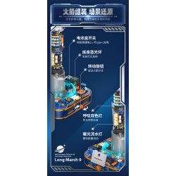 JAKI CK017 Long March 9 Rocket Xếp hình lắp ráp ghép mô hình Tên lửa Bình Minh Trường Chinh 9 tháng 3