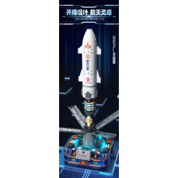 JAKI CK017 Long March 9 Rocket Xếp hình lắp ráp ghép mô hình Tên lửa Bình Minh Trường Chinh 9 tháng 3