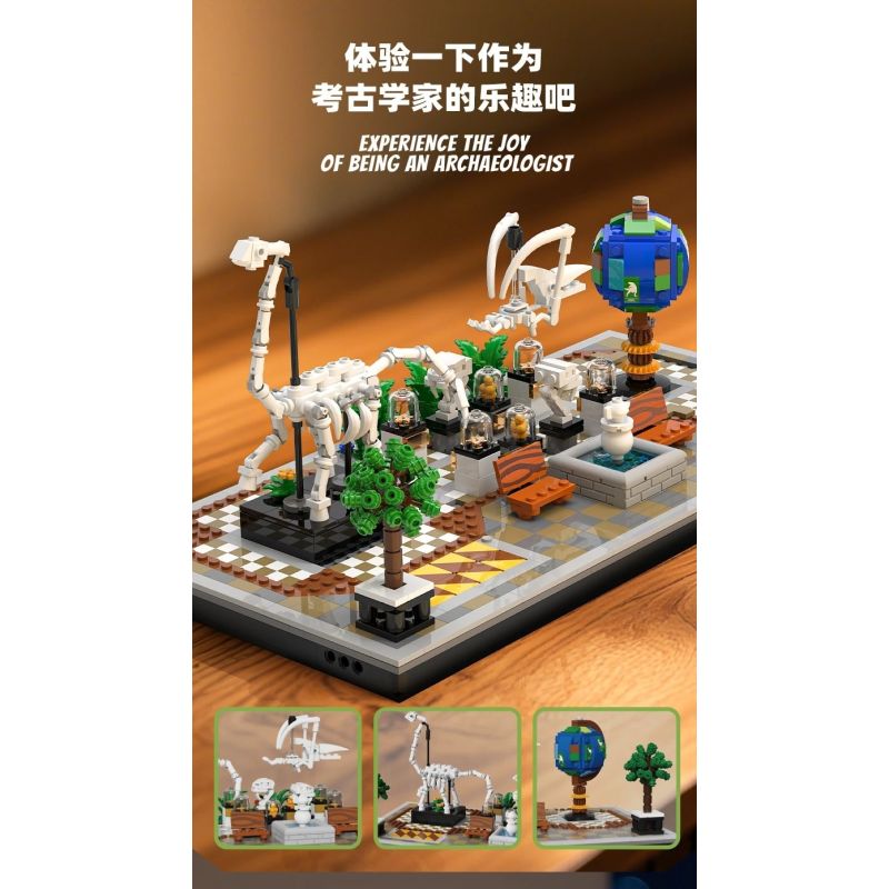 Xbert 66128 Dinosur Museum Xếp hình lắp ráp ghép mô hình Bảo tàng khủng long