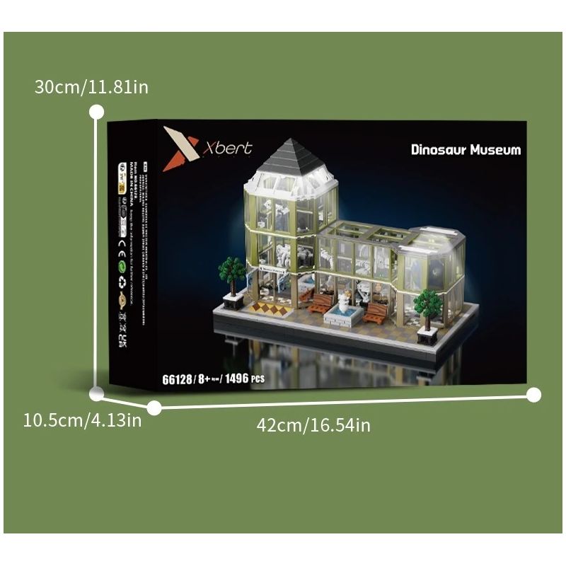 Xbert 66128 Dinosur Museum Xếp hình lắp ráp ghép mô hình Bảo tàng khủng long