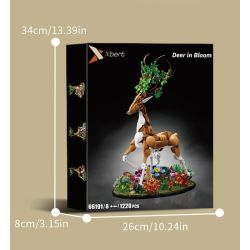 Xbert 66191 Deer In Bloom A Floral Fantasy Xếp hình lắp ráp ghép mô hình Nai sừng tấm